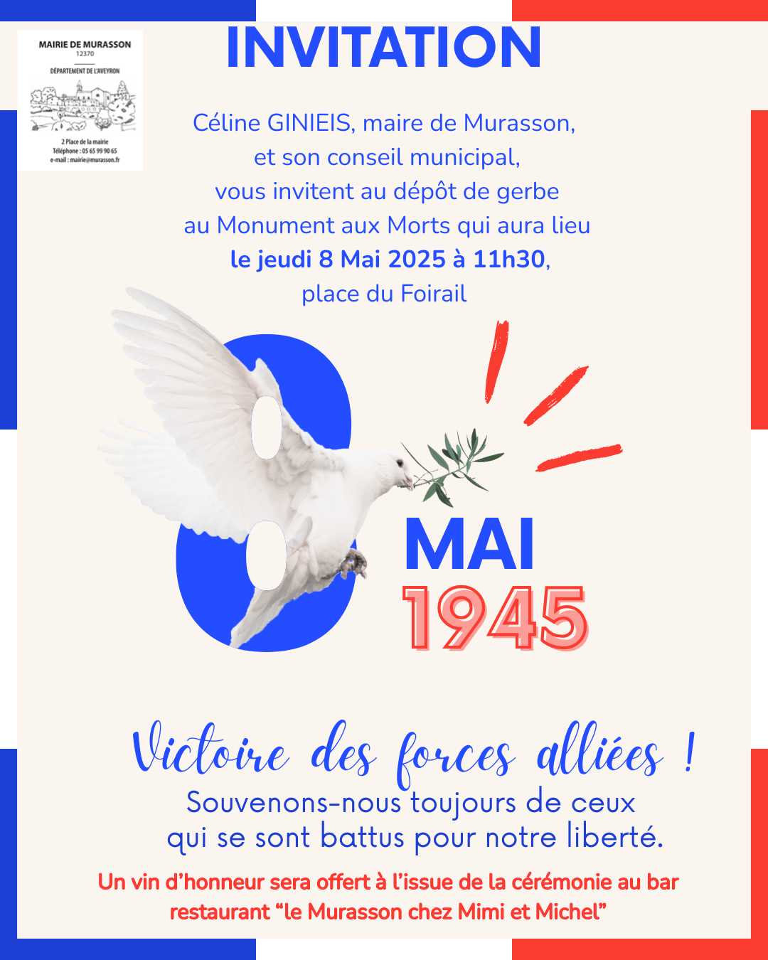 Lire la suite à propos de l’article CEREMONIE DU 8 MAI